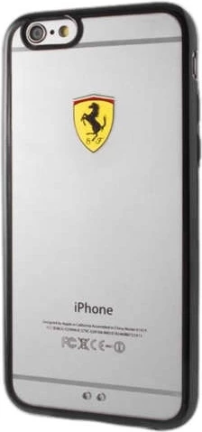 Mbështjellës Ferrari FEHCP6BK për iPhone 6/6S, Hardcase, Racing Shield, i zi/transparente