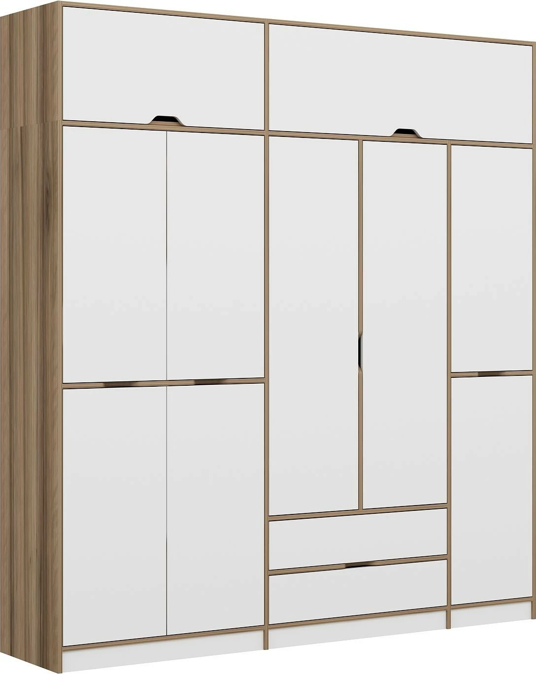 Dollap për rroba, ngjyrë e bardhë dhe dore, Skye Decor Elina - 8913