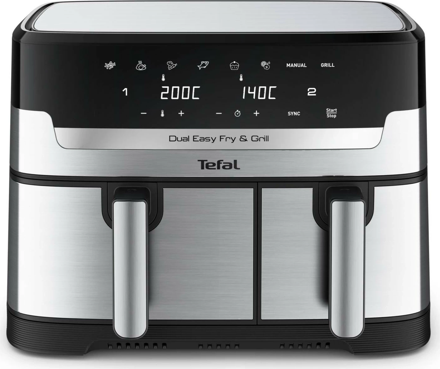 Fryer pa yndyrë Tefal EY905D10, 8L, 2 shporta, inox, argjendtë