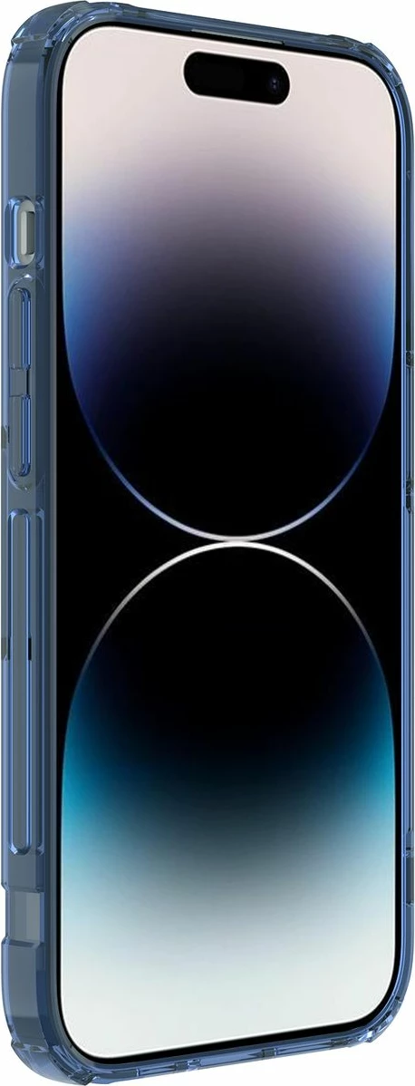 Mbështjellës Nillkin Nature Pro për iPhone 14 Pro, i fortifikuar, Kaltër/Transparent