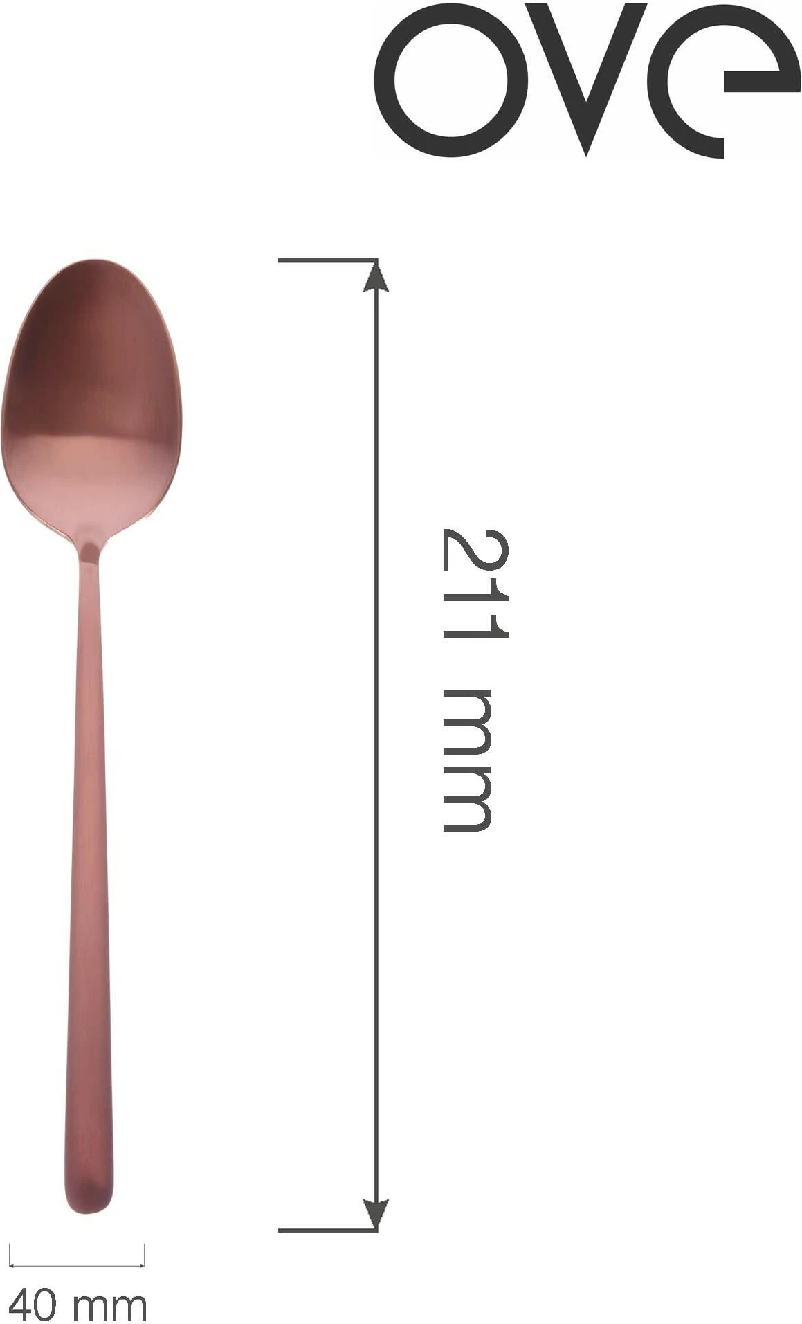 Lugë gjelle OVE Amarone Bronze 211 mm, inox 18/10, set 12 copë, bakri