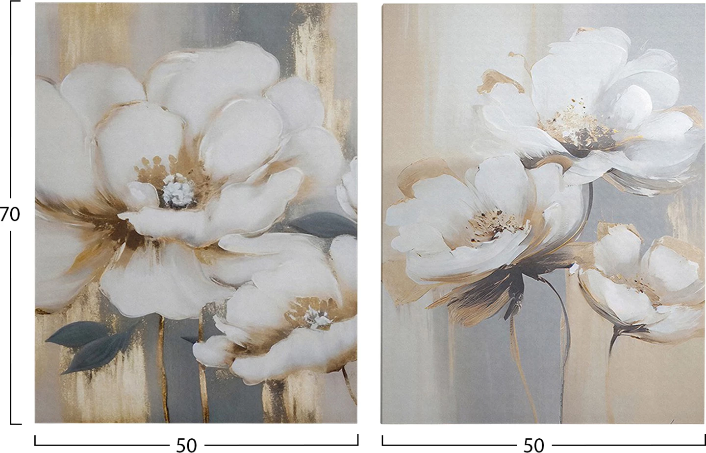 Pikturë muri set 2 copë, seri GOBI, kanavacë e printuar, 50x3x70cm (x2)