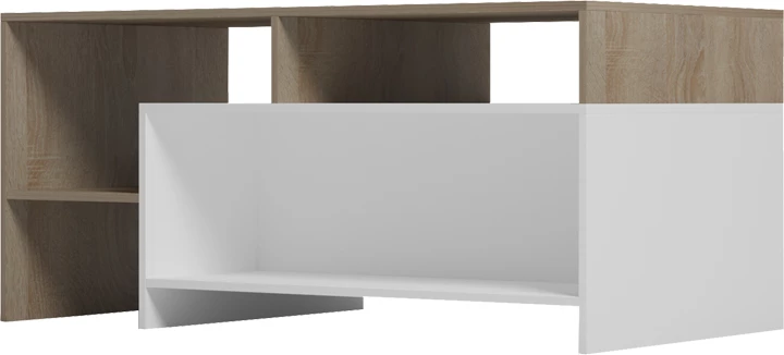 Tavolinë kafeje Consa, sonoma-e bardhë, 120x60x52.8cm