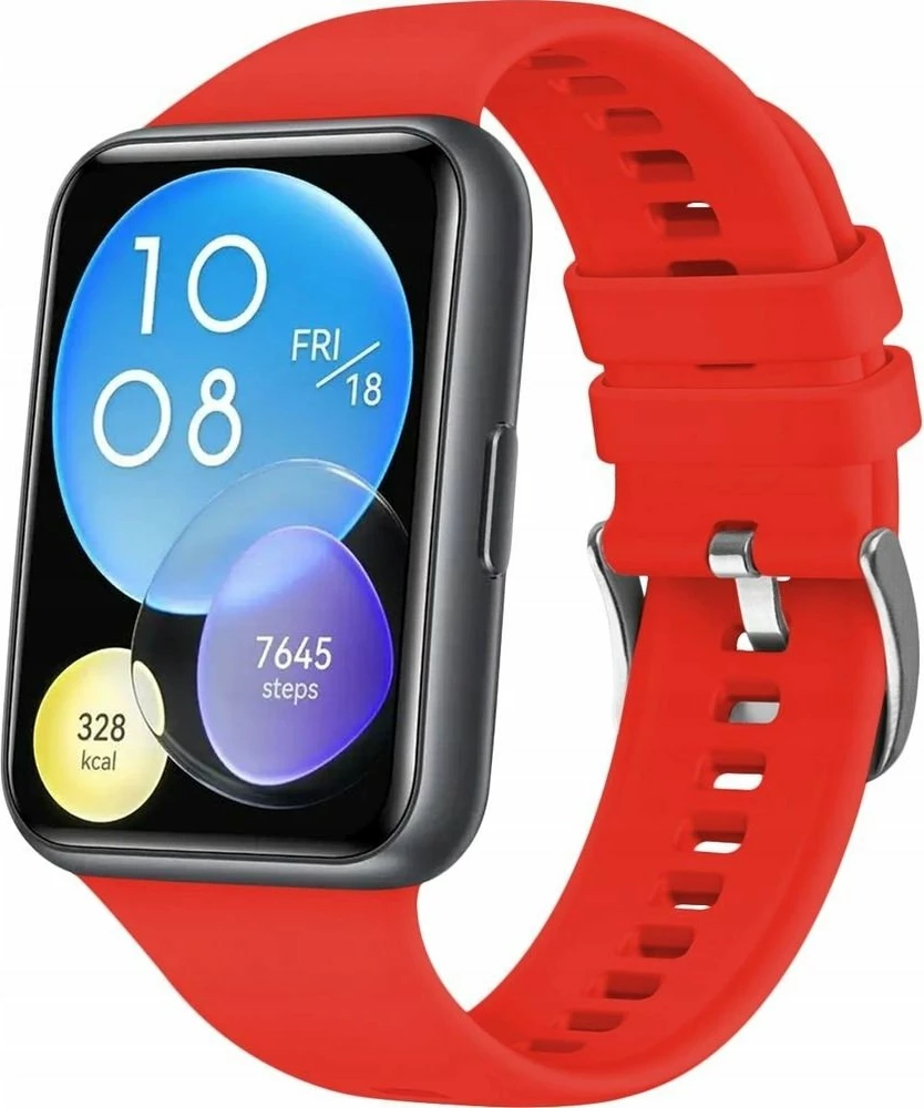 Rrip silikoni Fixed për Huawei Watch Fit 2 19mm, e kuqe