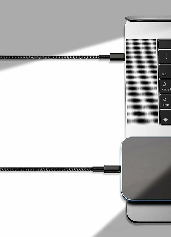 Kabllo Baseus CATLWJ-A01 USB-C në Lightning, 2m, 20W, e zezë