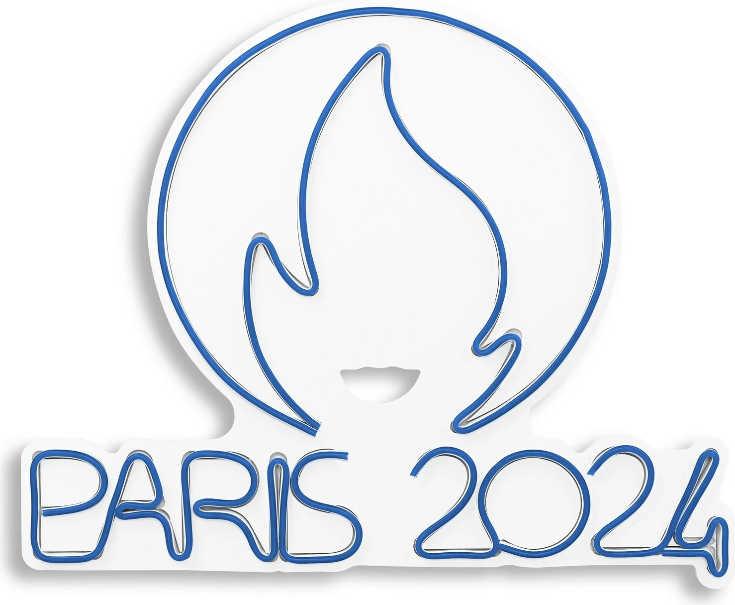 Dritë dekorative muri, plastikë LED, Paris 2024, ngjyrë e kaltër