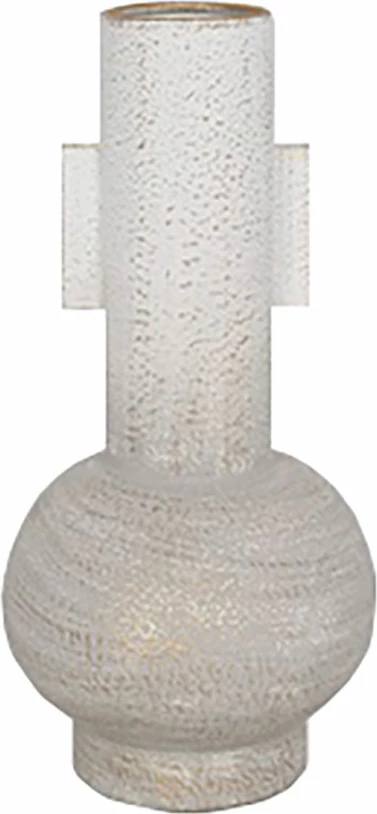 Vazo Cilindro, metal, e bardhë-ari, 20x20x32cm