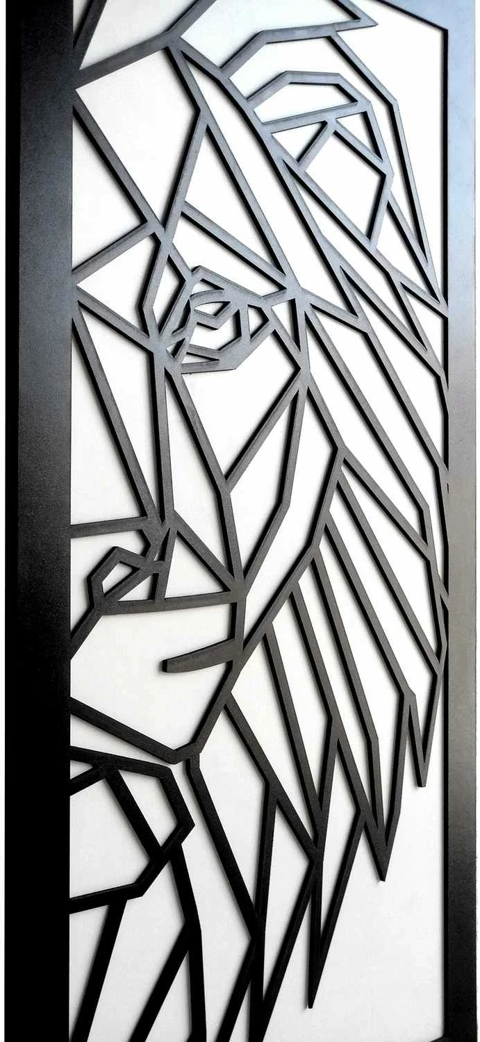 Pikturë dekorative me kornizë MDF Wallity, Rava, e zezë dhe e bardhë, 35x68cm