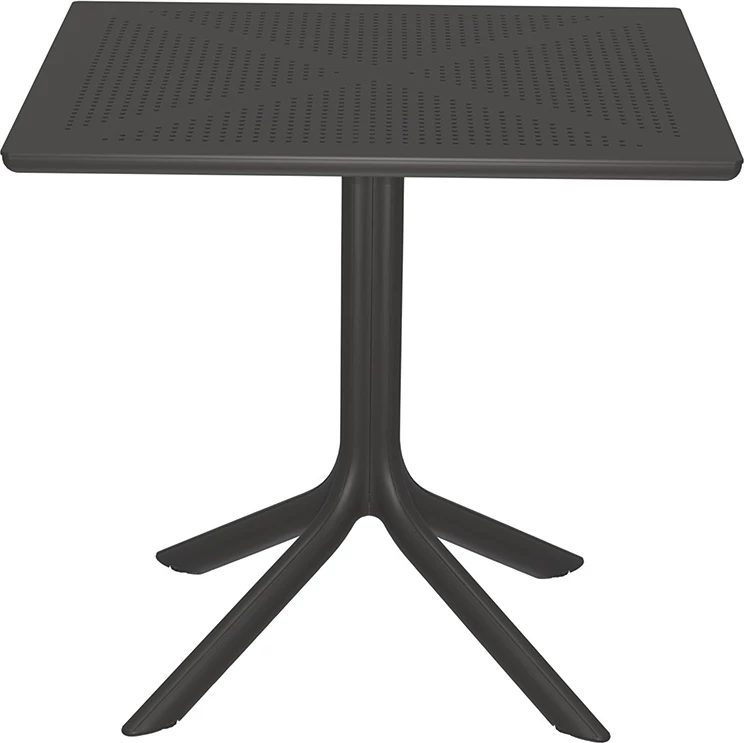 Set tavoline me karrige Groovy-Halcyon 3 copë PP ngjyrë e zezë 80x80x74.5cm