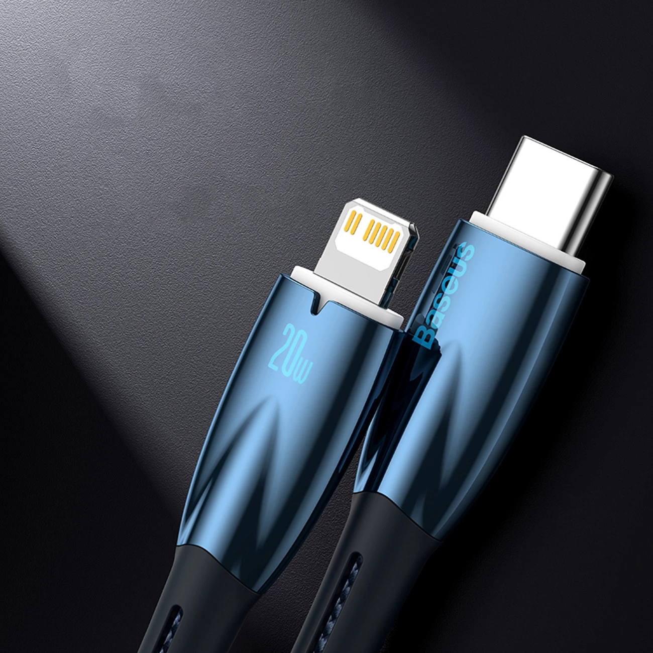 Kabllo karikimi dhe të dhënash Baseus Glimmer Series, USB-A në USB-C, 1m, 100W, Bardhë