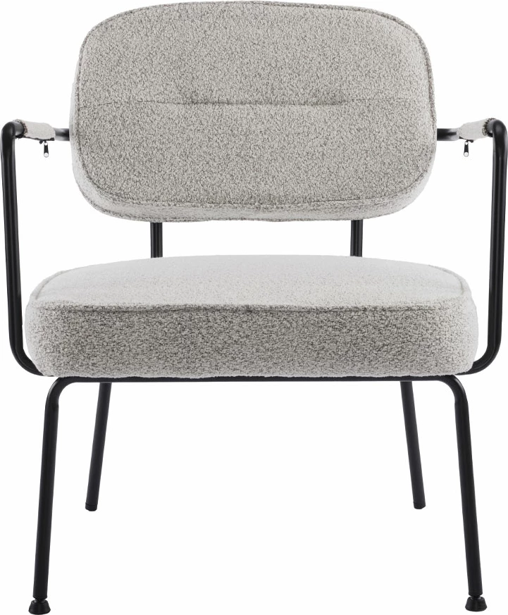 Karrige e ulët Prisley, krem, 73x66x78