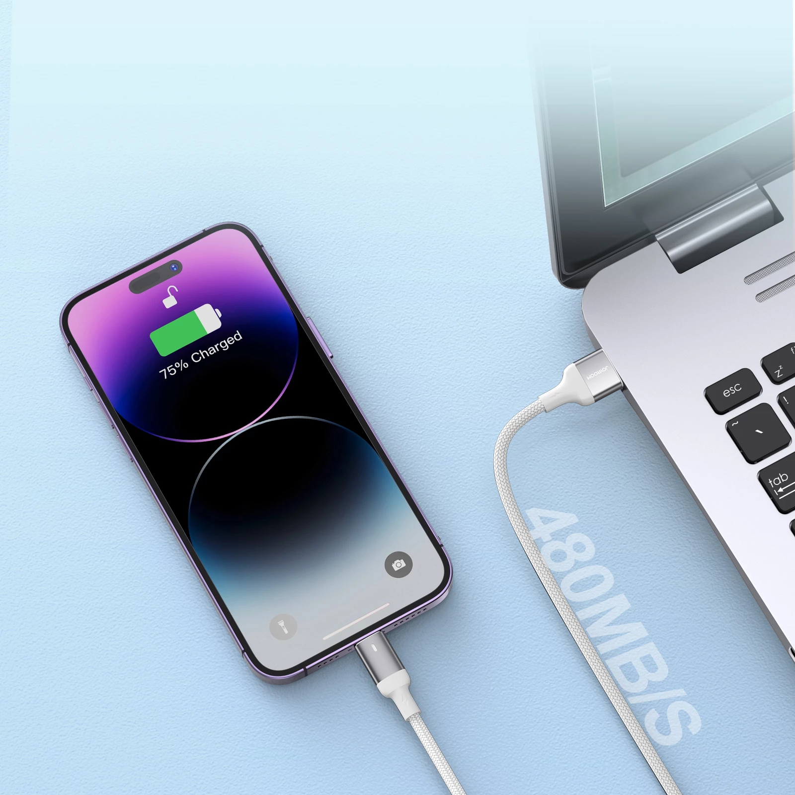 Kabllo Joyroom Extraordinary Series A10, USB-C në Lightning, 2m, 20W, e bardhë