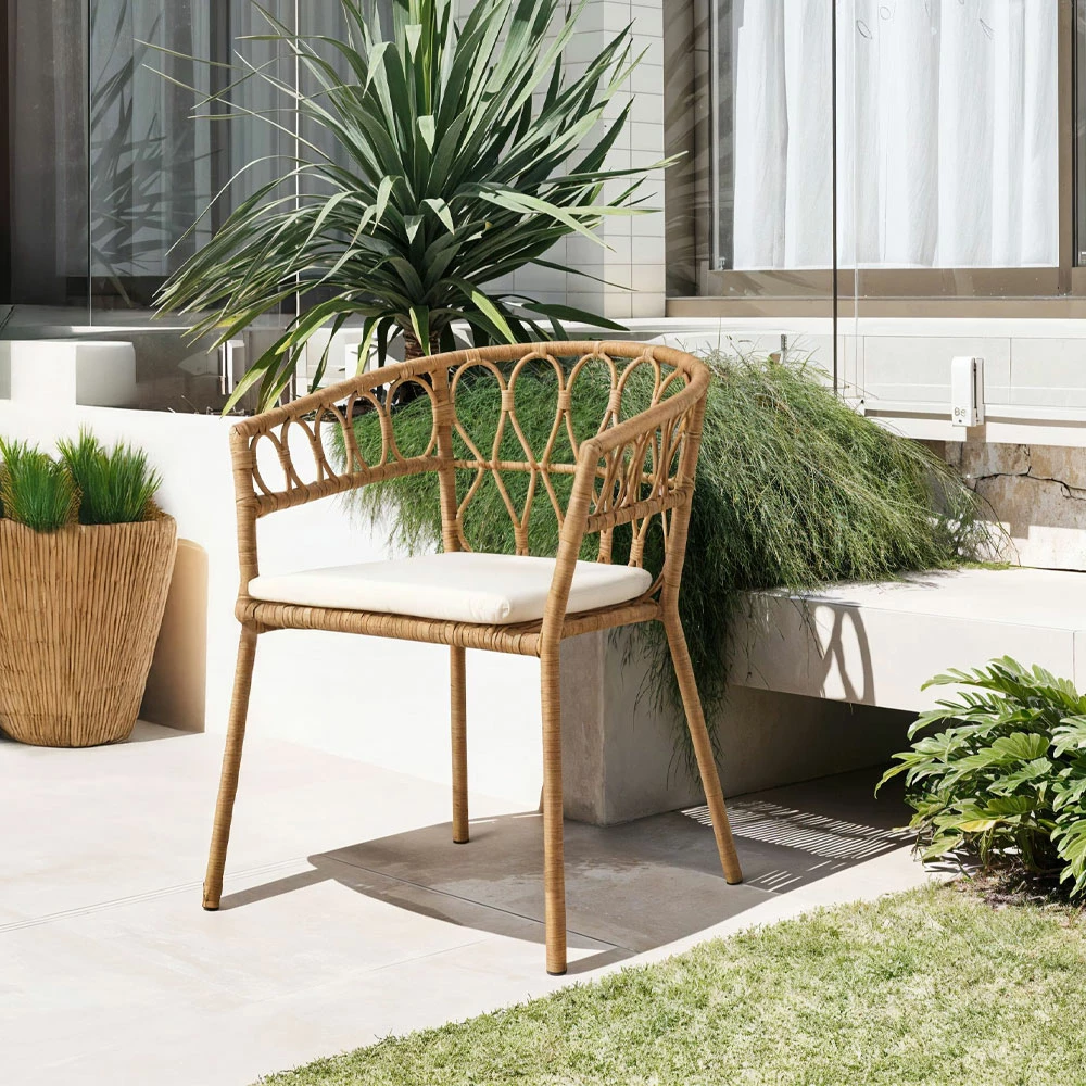 Karrige Surabaya, natyrale, e bardhë, 59x56x77.5 cm