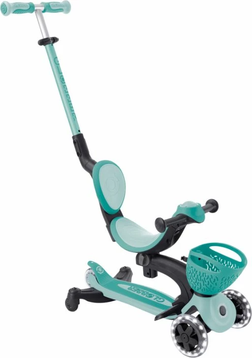 Trotinetë me ulëse për fëmijë Globber GO UP BABY 360 Lights, set
