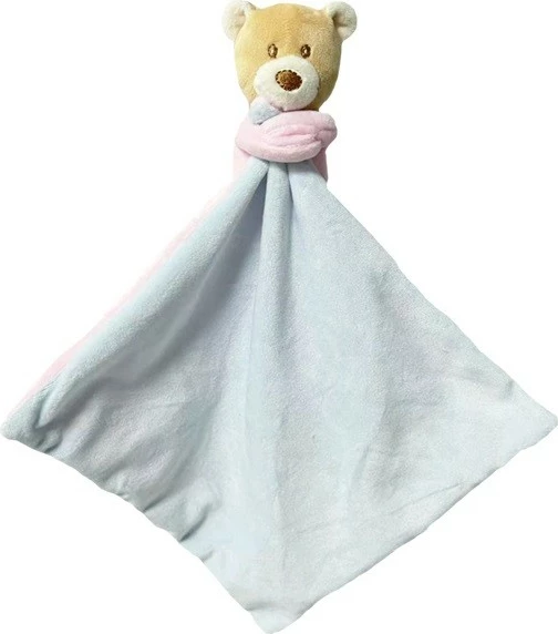 Lodër pelushi për bebe TULILO Teddy Miluś 25 cm, rozë-kaltër