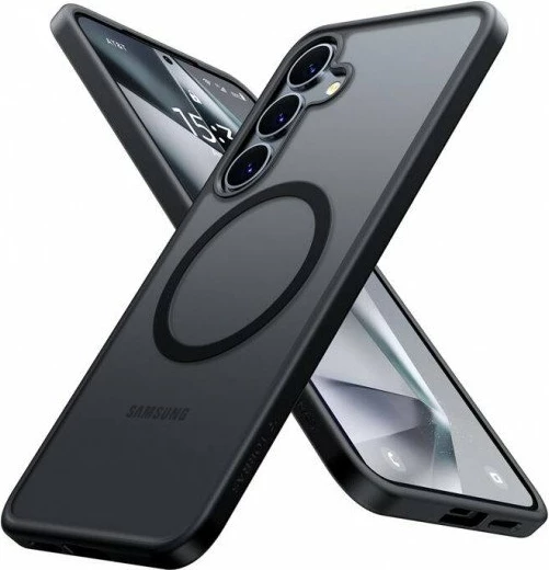 Mbështjellës magnetik Torras Guardian Magnetic Series për Samsung S25+, MagSafe, PC/TPU, mat, i zi