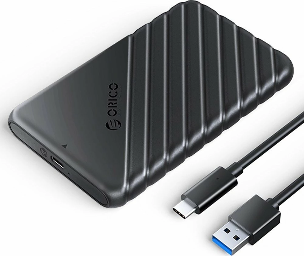 Kasë Orico 25PW1-C3-BK-EP për disk 2.5\" SATA III, USB-C 3.2 Gen 1, 6Gbps, e zezë