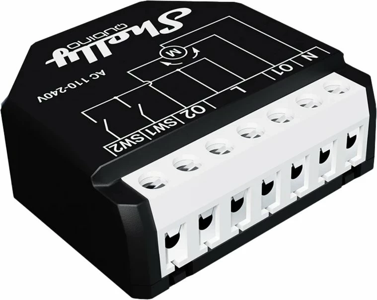 Kontroller Shelly Qubino Wave Shutter, ngjyrë e zezë