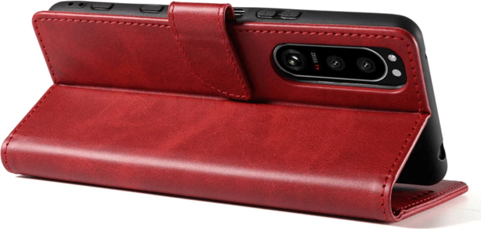 Mbështjellës ONASI Wallet Leather Foldable për Samsung Galaxy A70/A705, e kuqe