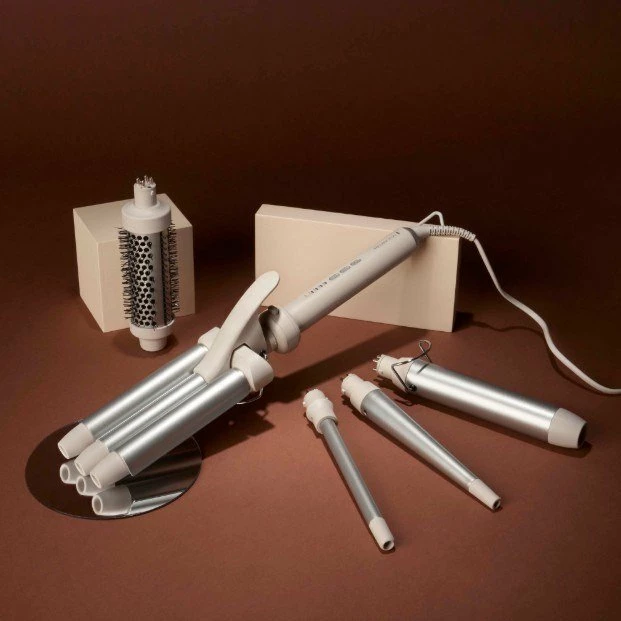 Set stilimi flokësh Remington Trendology CI41MS5 5-në-1, 13-38mm, 130-210°C, Beige