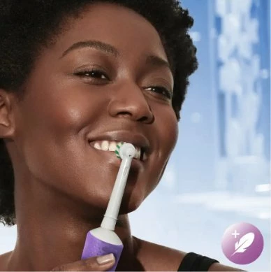 Furçë dhëmbësh elektrike Oral-B Vitality Pro D103 Duo, 3 modalitete, 2 copë, zezë/vjollcë, set 2 copë
