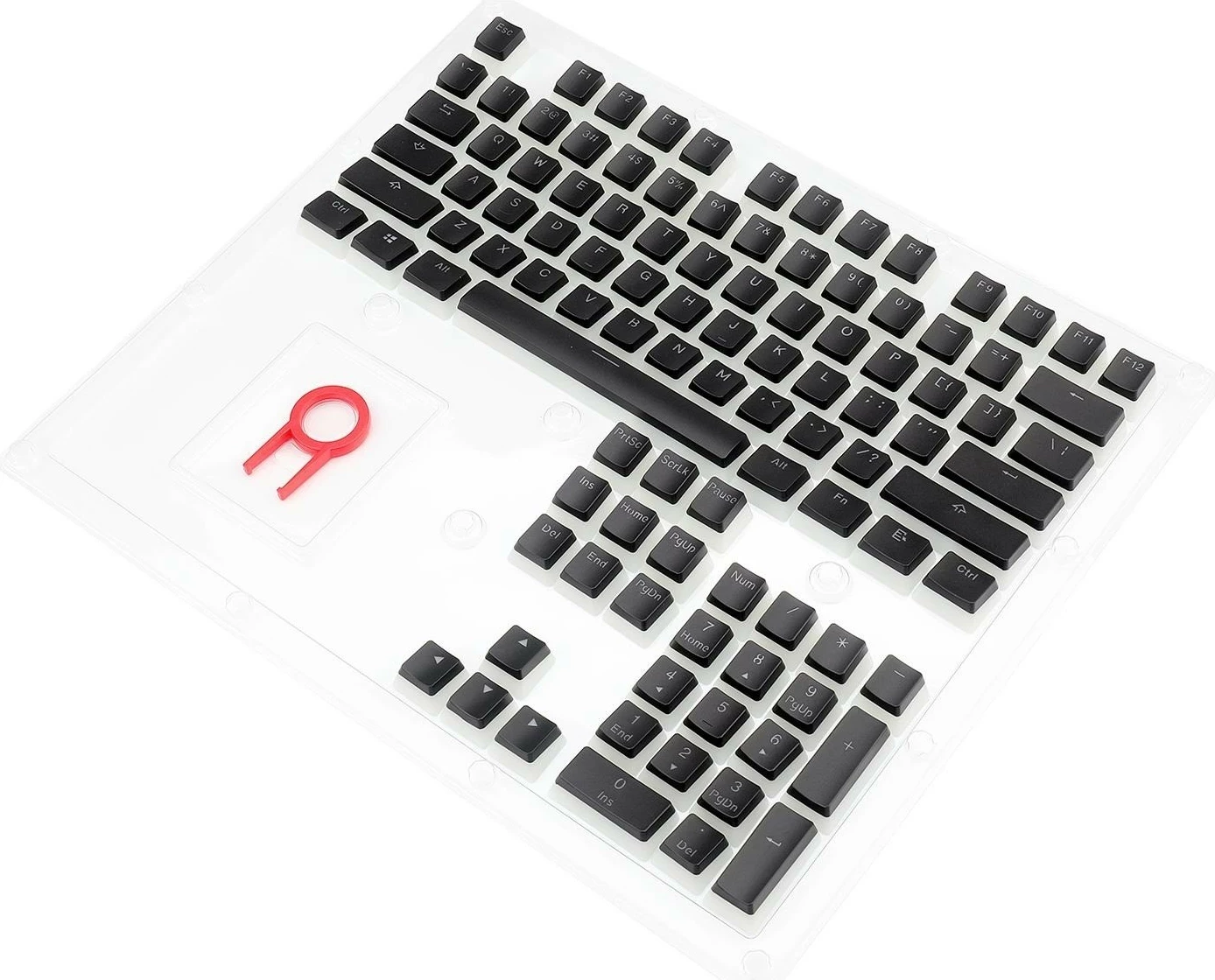 Keycaps Redragon A130 PBT Doubleshot, 104 copë, ngjyrë e zezë