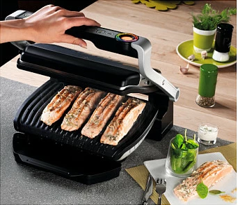 Grill tavoline Tefal OptiGrill GC712D34, elektrik, argjendtë/zi