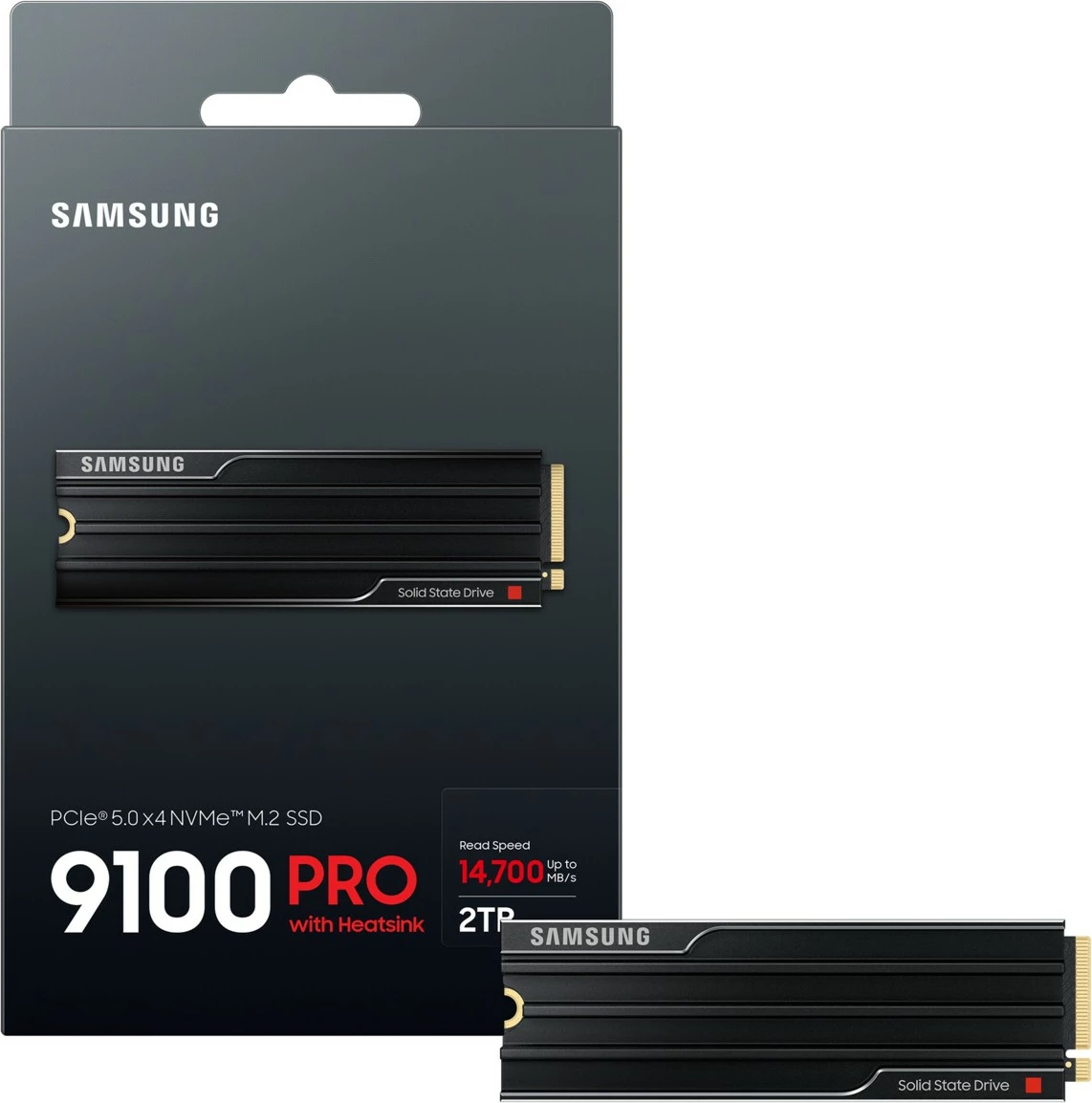 SSD Samsung 9100 PRO M.2 NVMe 2TB PCIe 5.0 me heatsink, i zi