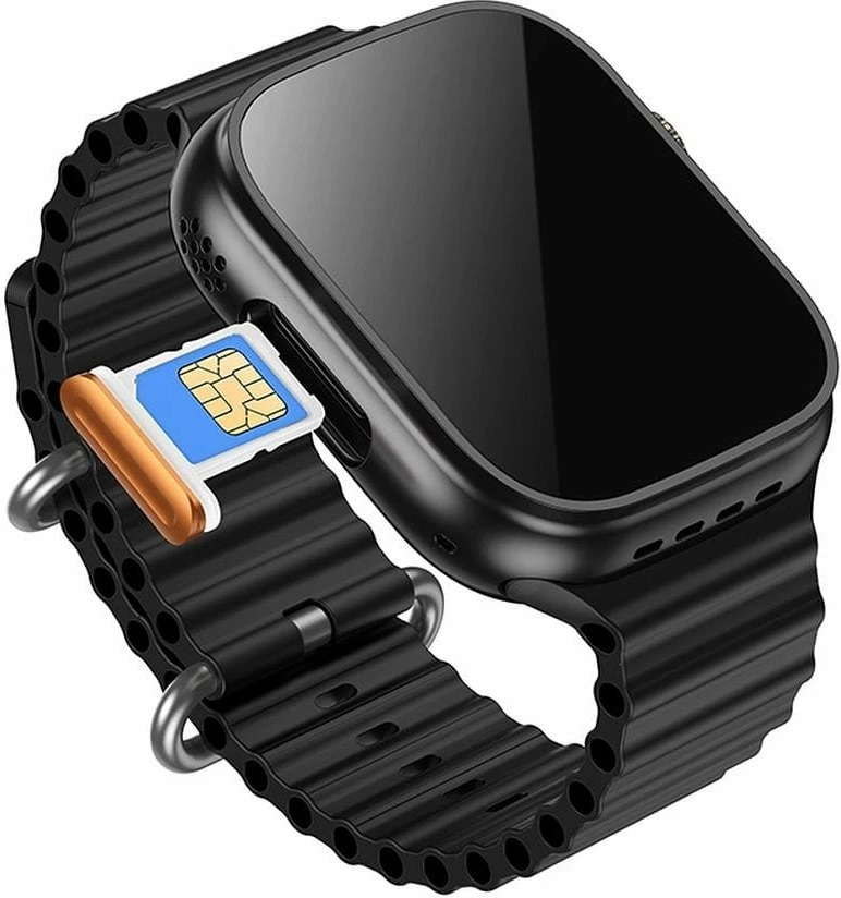 Smartwatch Hoco DYD01 1.96\" TFT 4G me thirrje, 1GB/16GB, nano SIM, i zi