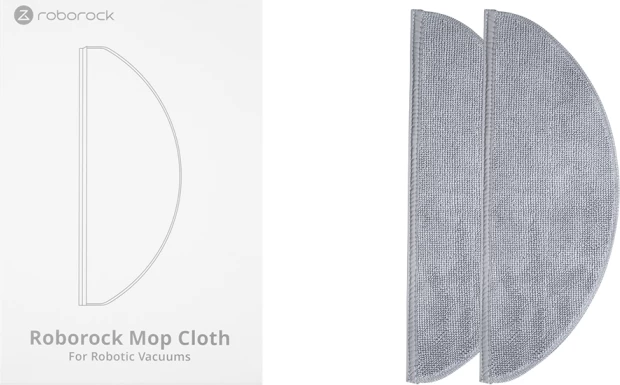 Pëlhurë mopi zëvendësuese Roborock Q7 BF / Q7 BF+, për pastrim të lagësht, gri, set 2 copë