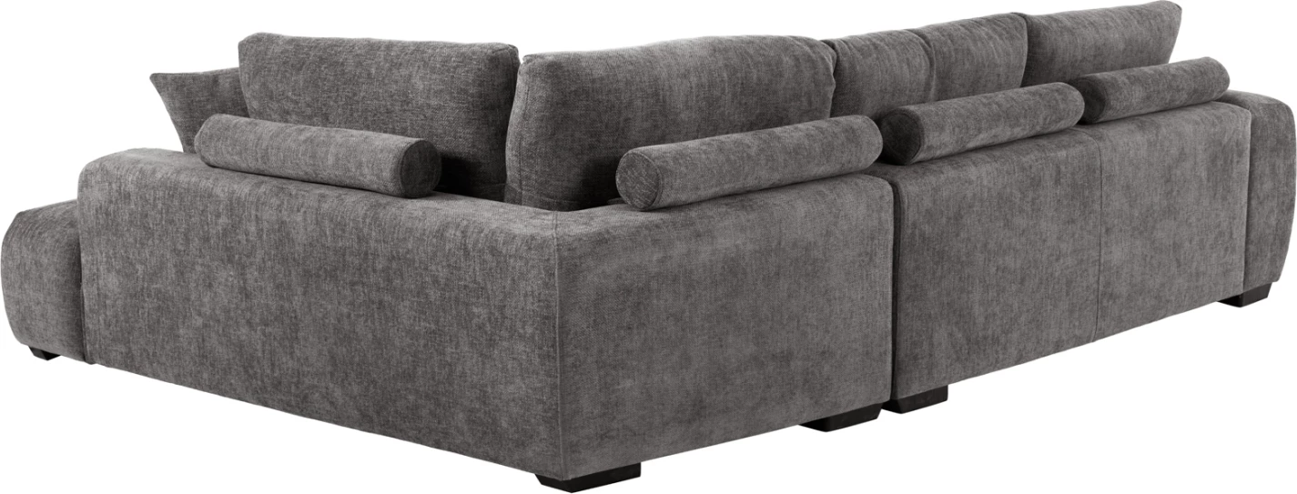 Këndi i divanit (djathtas) COVEN FH3266.03R, pëlhurë gri e errët, 298x102-208x85H cm