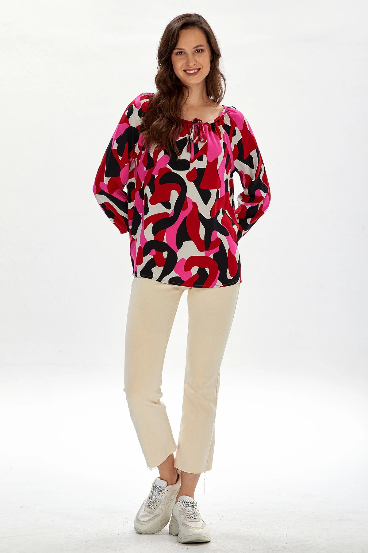 Bluzë për femra Ikiler, shumëngjyrëshe