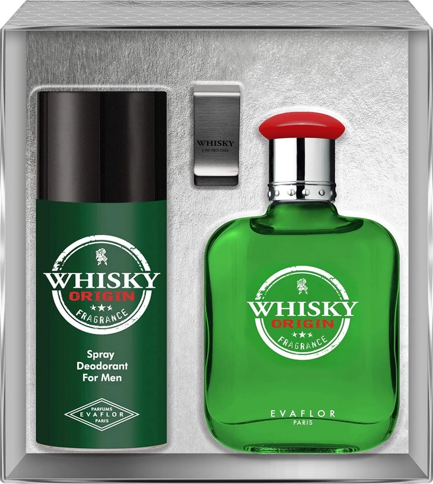 Set Eau de Toilette dhe deodorant për meshkuj Evaflor Whisky Origin 100ml + 150ml