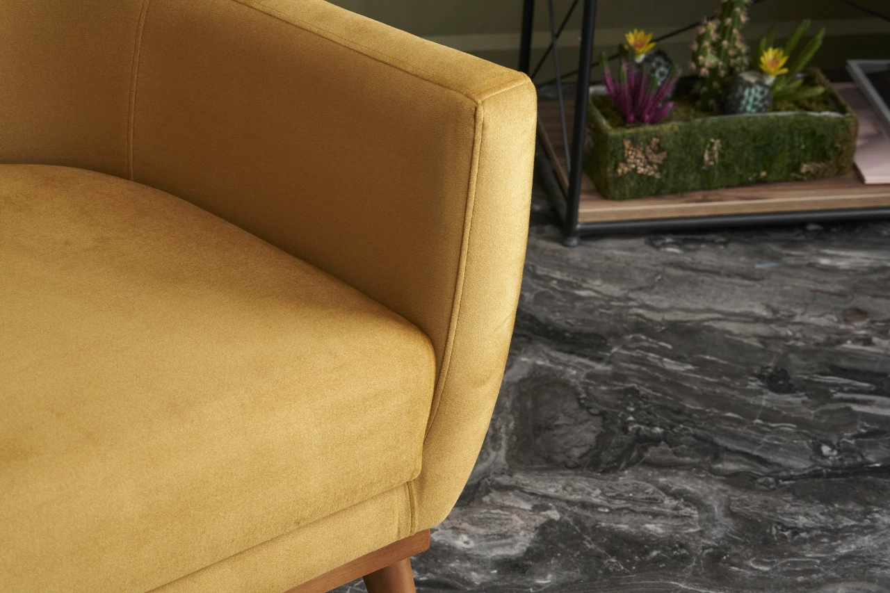 Karrige krahu Atelier del Sofa, Gonca, ngjyrë ari