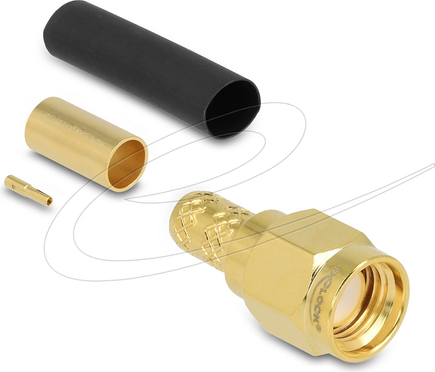 Konektor DeLOCK 91789 RP-SMA mashkull 50Ω, gold
