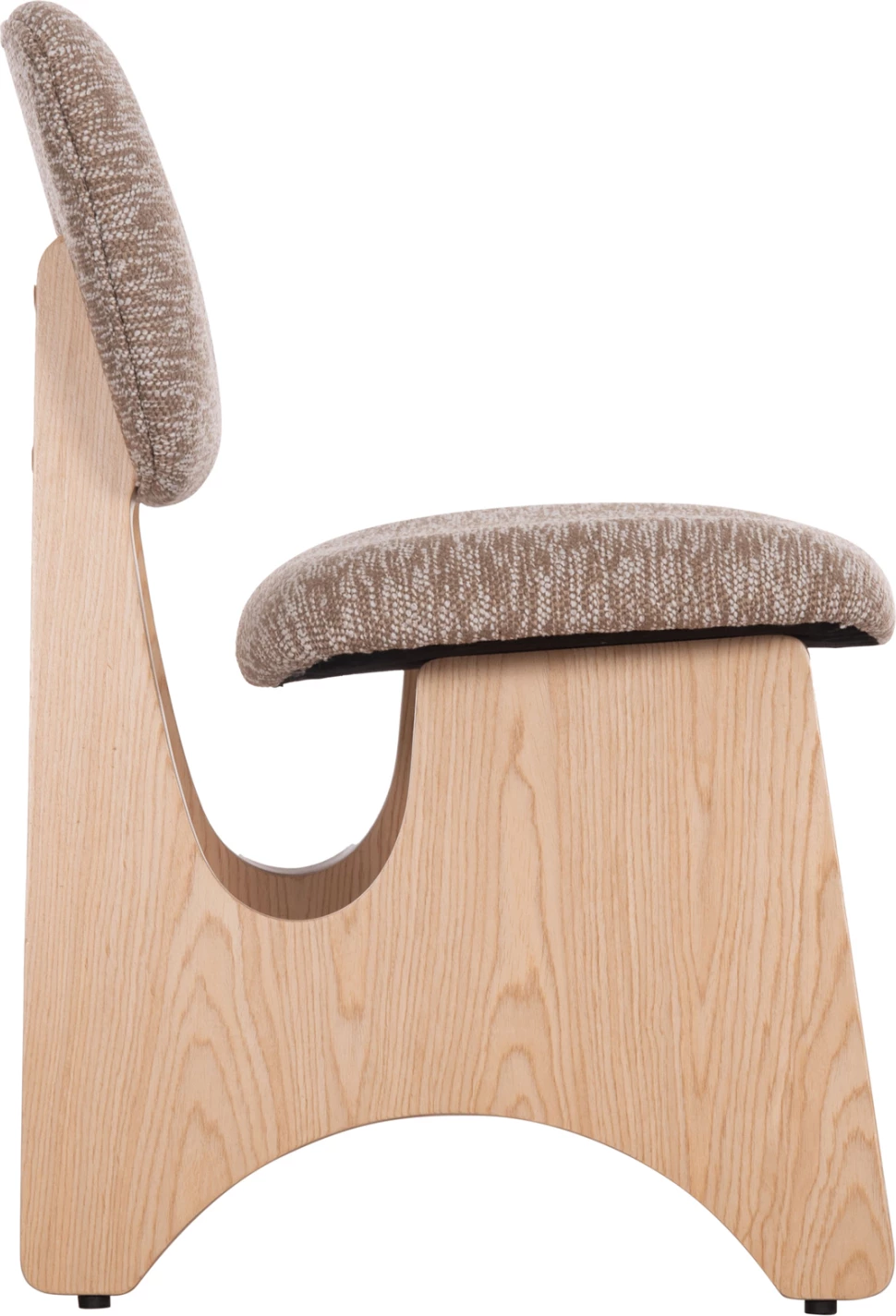 Karrige ngrënieje BELLISI, stof kafe, këmbë dru lisi, FH18248.01, 53x56x78cm, set prej 2 copë