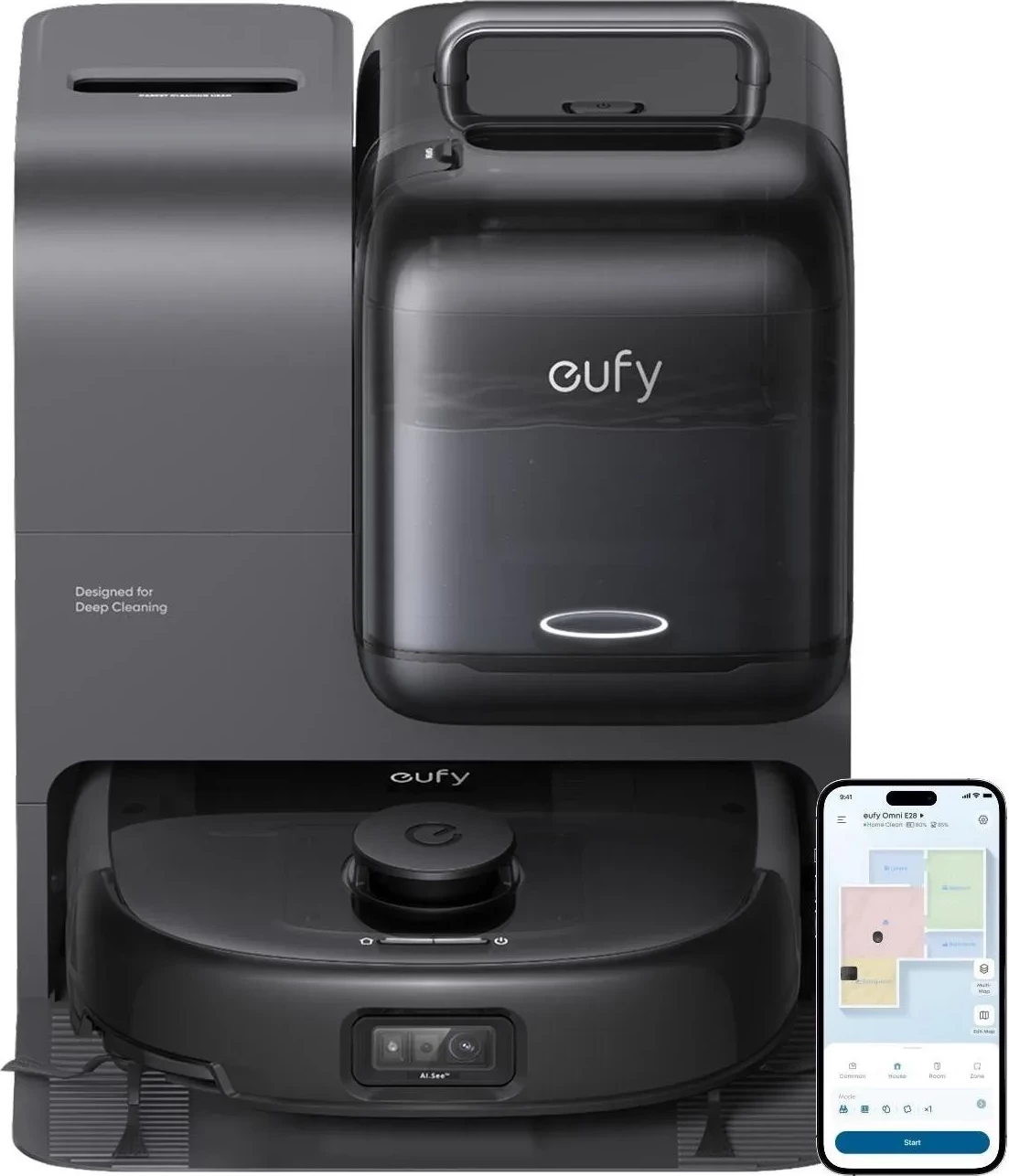 Robot pastrues Eufy Omni E28, smart, 5200mAh, i zi