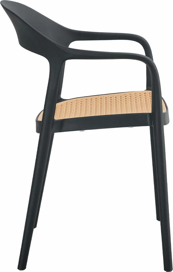 Karrige bistrot, e zezë-natyrale, 57x53x81.5