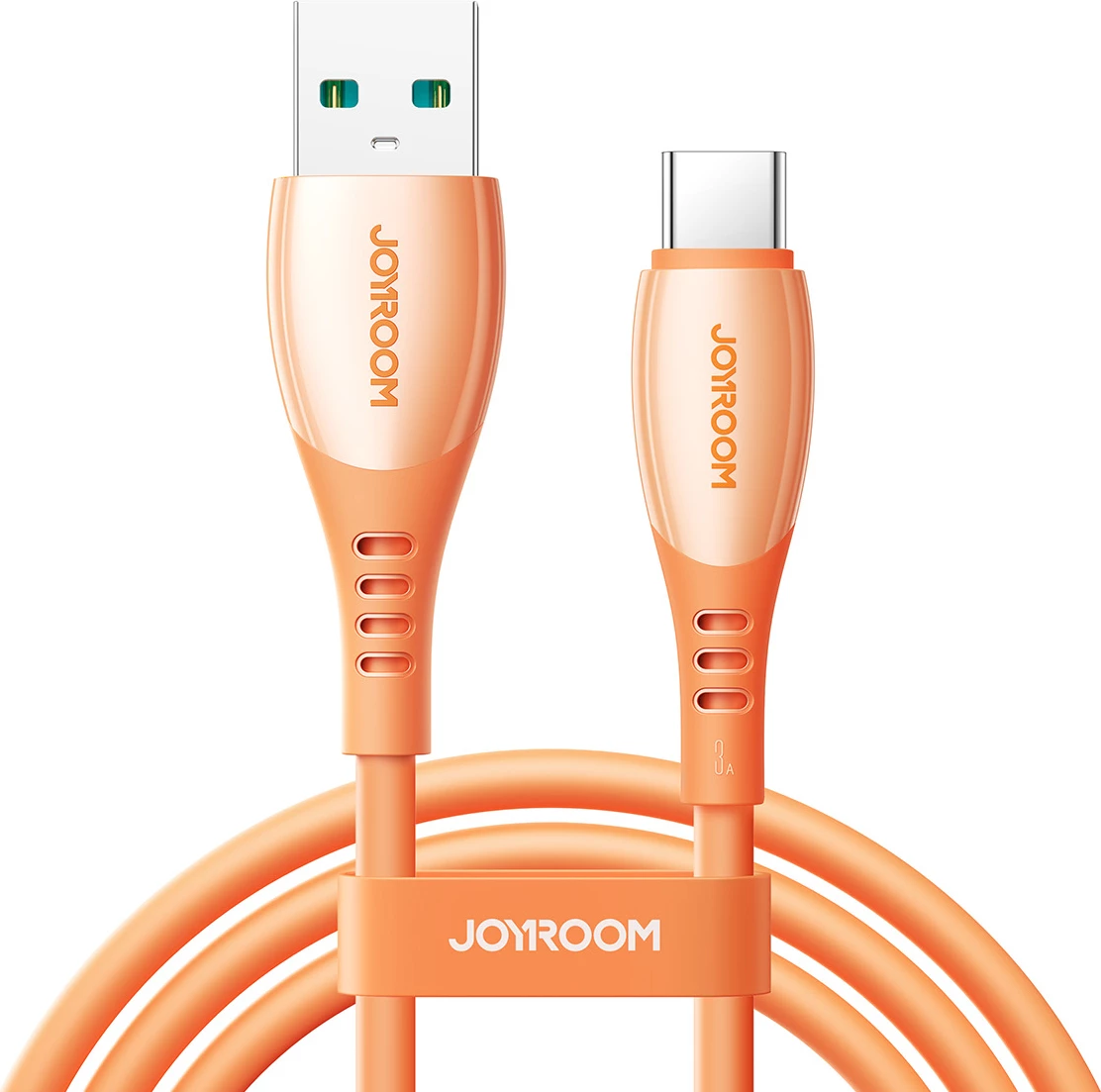 Kabllo USB-A në USB-C Joyroom S-A59 Vibrant Series 1.2m 3A USB 2.0 480Mbps, portokalli, 1 copë