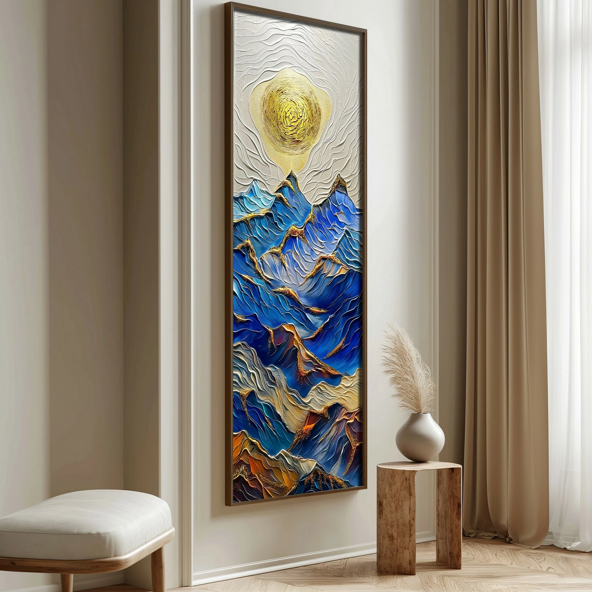Pikturë dekorative me kornizë MDF, shumëngjyrëshe, Wallity, LONG024-S/120-40, 40x120cm
