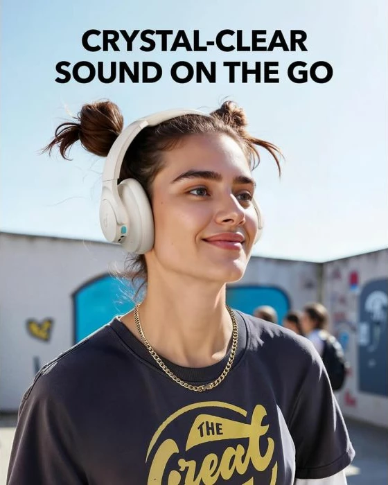 Kufje wireless over-ear Anker Soundcore Q11i (A3005G21), Hi-Res 40mm, 60h, Bluetooth 5.3, BassUp, të bardha