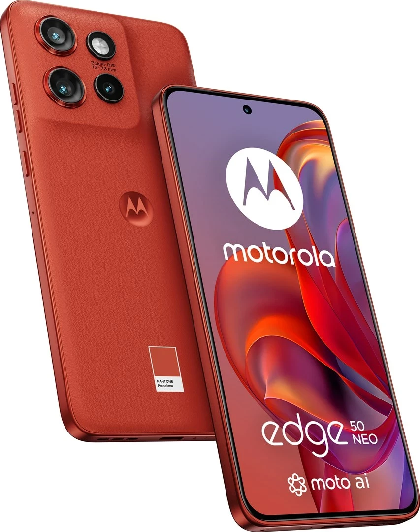 Celular Motorola Edge 50 Neo, 6.4", 5G, 12 GB RAM, 512 GB, Poinciana Terracotta