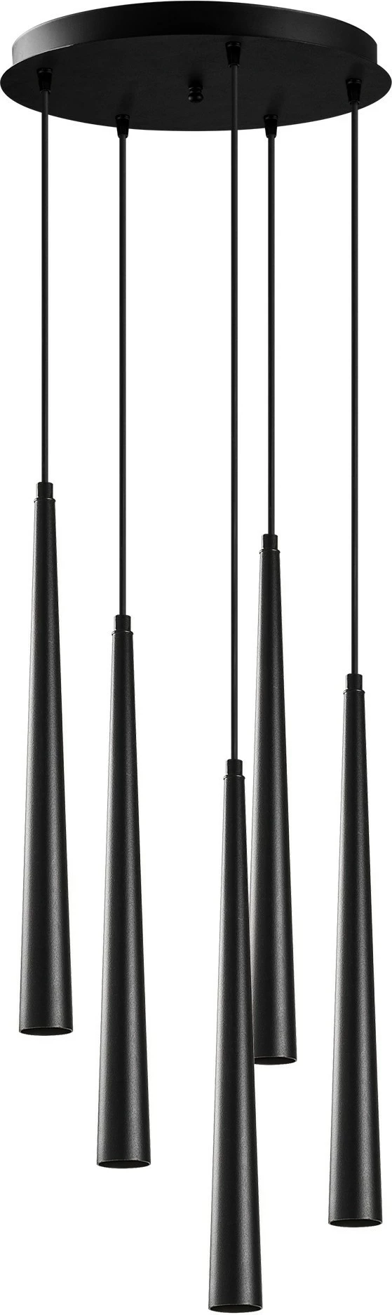 Llambë tavani Opviq, Uğur - 6073, e zezë, lartësi e rregullueshme, 5x3W LED