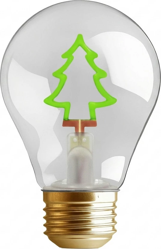 Poç LED dekorativ Synergy21 Retrofit E40, motiv bredhi, i rikarikueshëm, jeshile