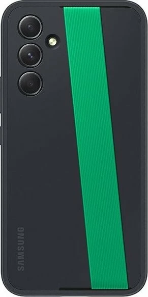 Mbështjellës Samsung Slim Strap Cover për Samsung Galaxy A54 5G A546, TPU/PC, me rrip, i zi