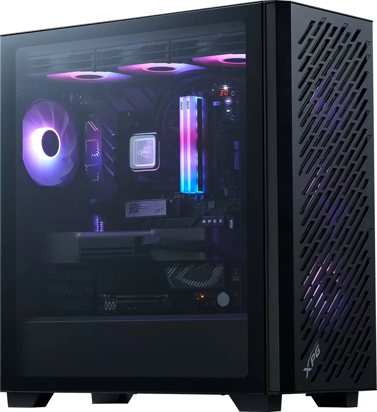Kasë PC ADATA XPG Valor Air Pro, ATX Midi Tower, 4x120mm ARGB, Tempered Glass, e zezë