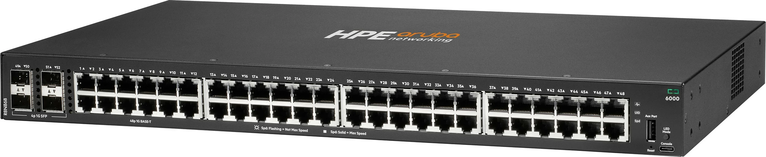 Switch HPE Aruba Networking CX 6000, 48x Gigabit RJ-45, 4x SFP 1G, managed, 1U rack