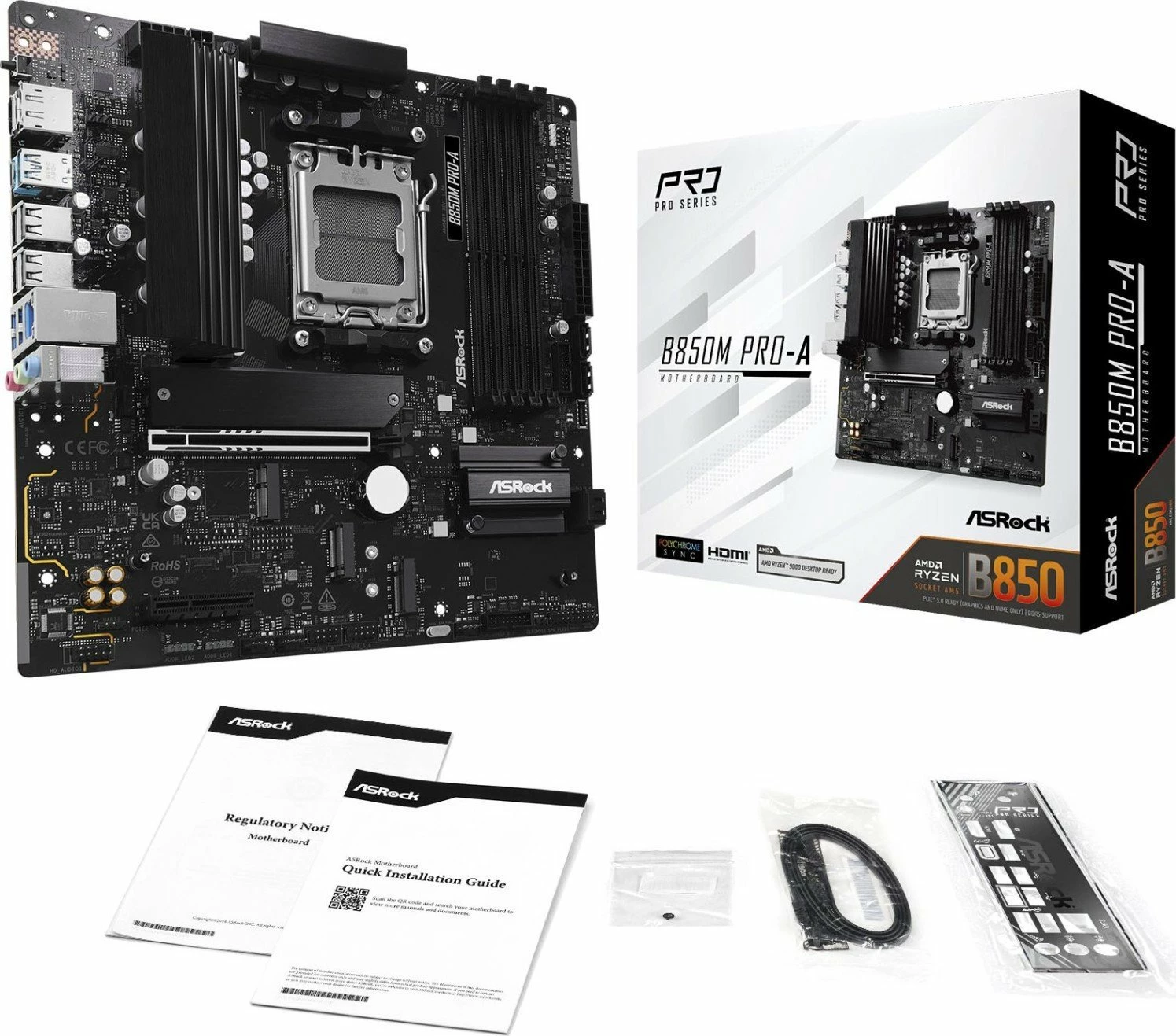 Pllakë amë ASRock B850M PRO-A Micro ATX DDR5 deri 256GB