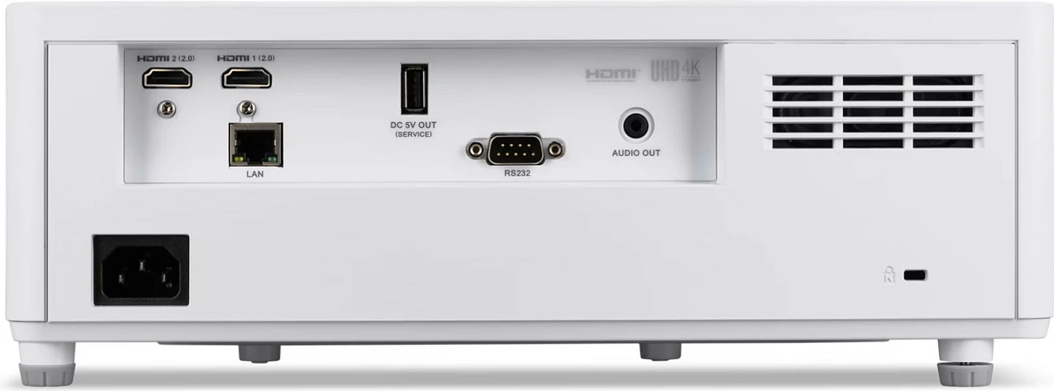Projektor Acer PL6820, Laser, 2x HDMI, LAN, altoparlantë të integruar, i bardhë