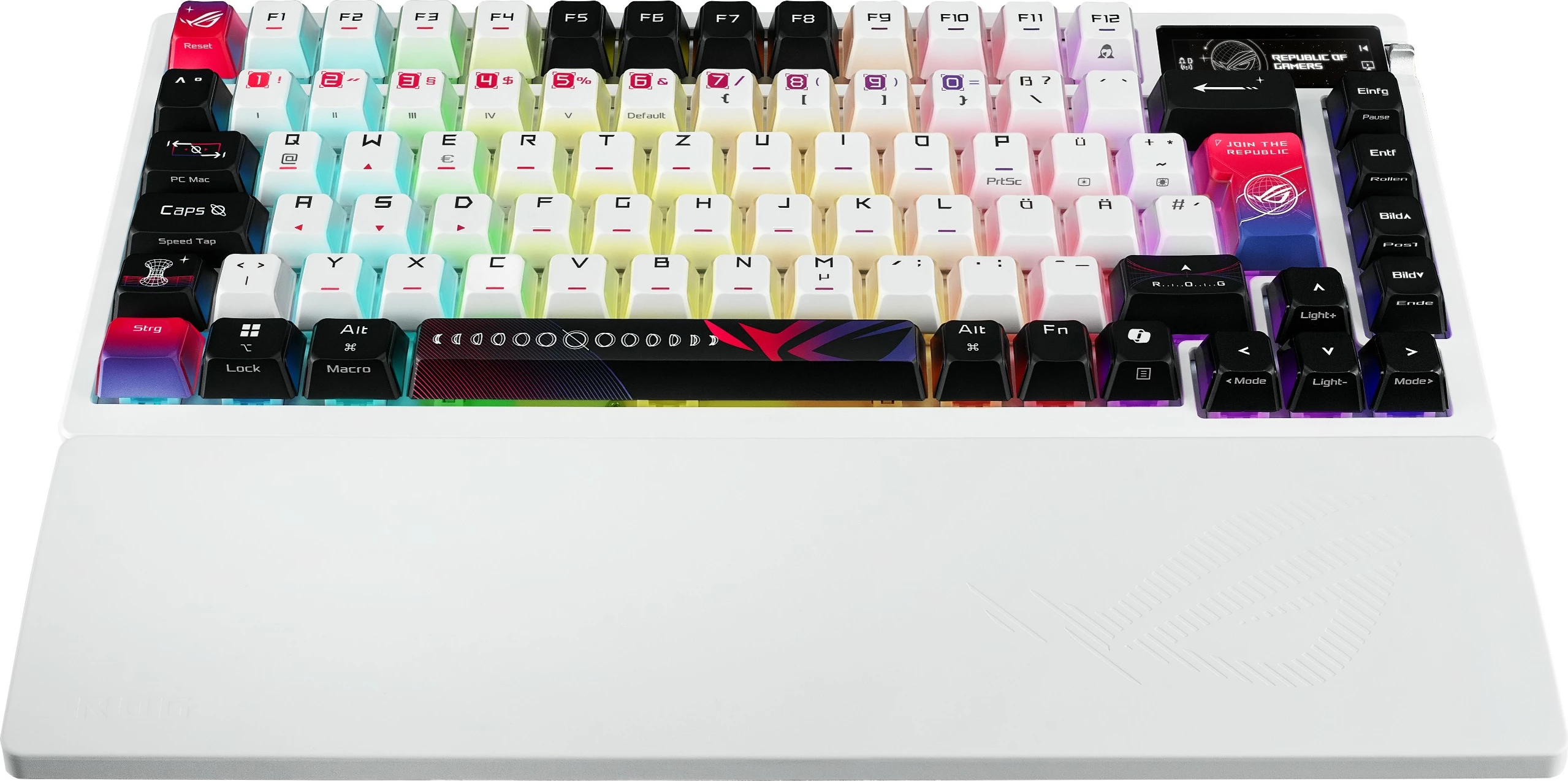 Tastaturë gaming ASUS ROG Azoth X DE, mekanike, RGB, 75%, e bardhë